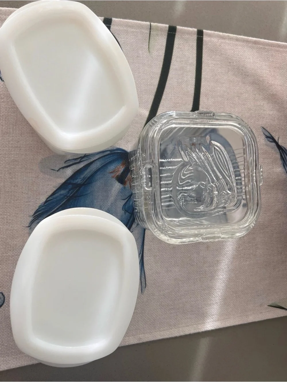 Vintage Federal Glass Food Storage Containers Set of 3